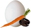 Carrot, Egg & Coffee Bean